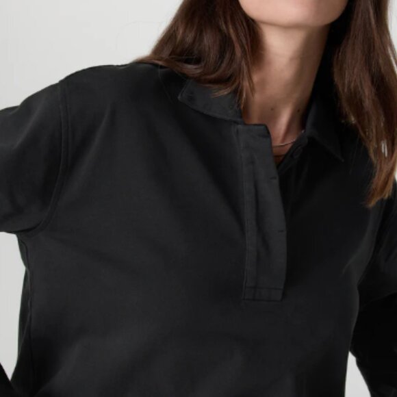 Vuori Mackenzie Rugby Polo in Washed Black, Size XL - Picture 5 of 7